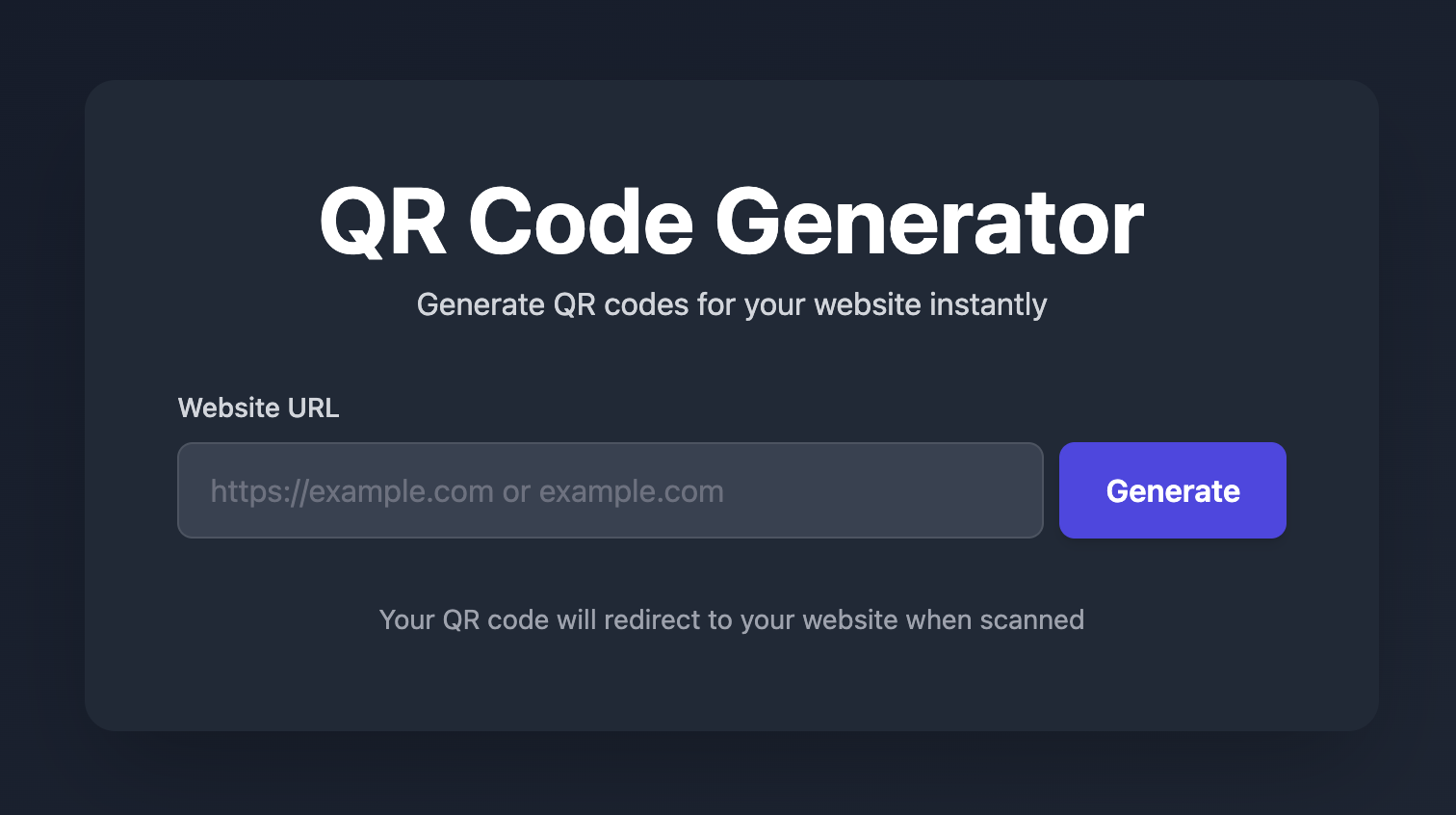 QR Code Generator - Instant PNG QR Codes
